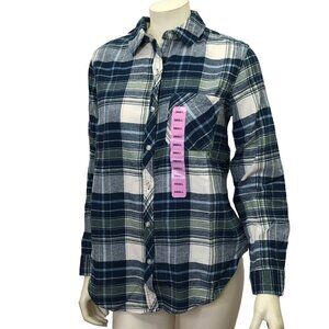 GAP Women's Long Sleeve Button Down Relaxed Fit Flannel Shirt SM NWT